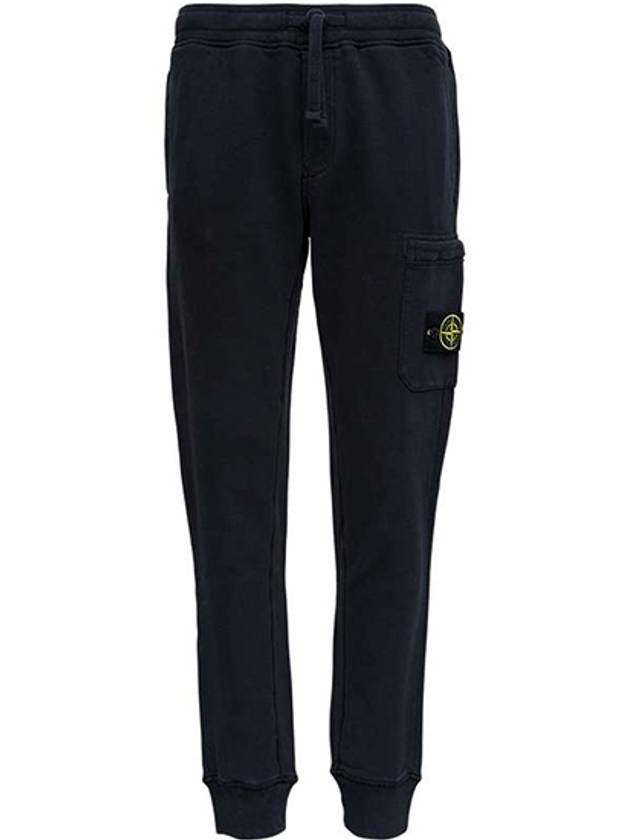 Waffen Patch Brushed Jogger Pants Navy - STONE ISLAND - BALAAN.