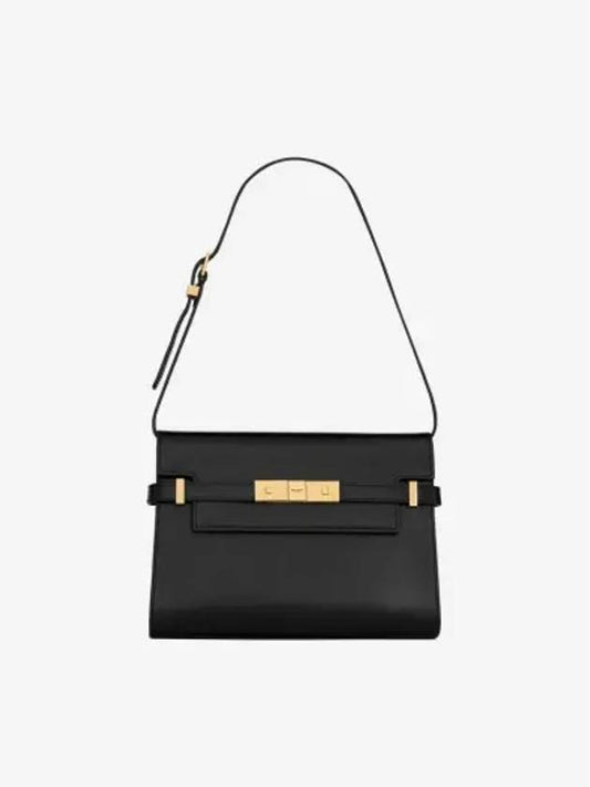 Manhattan Small Shoulder Bag Leather Black - SAINT LAURENT - BALAAN 2