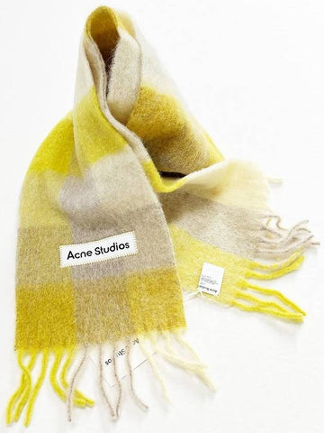 Check Alpaca Muffler Yellow CA0084 - ACNE STUDIOS - BALAAN 1