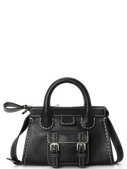 Women's Edith Leather Tote Bag Black - CHLOE - BALAAN 2