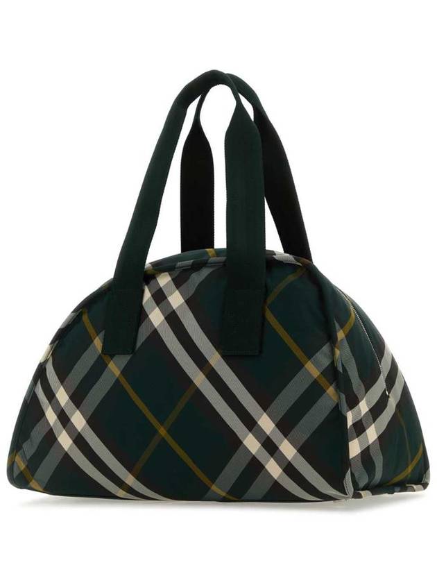 Shield Check Pattern Medium Duffel Bag Green - BURBERRY - BALAAN 3