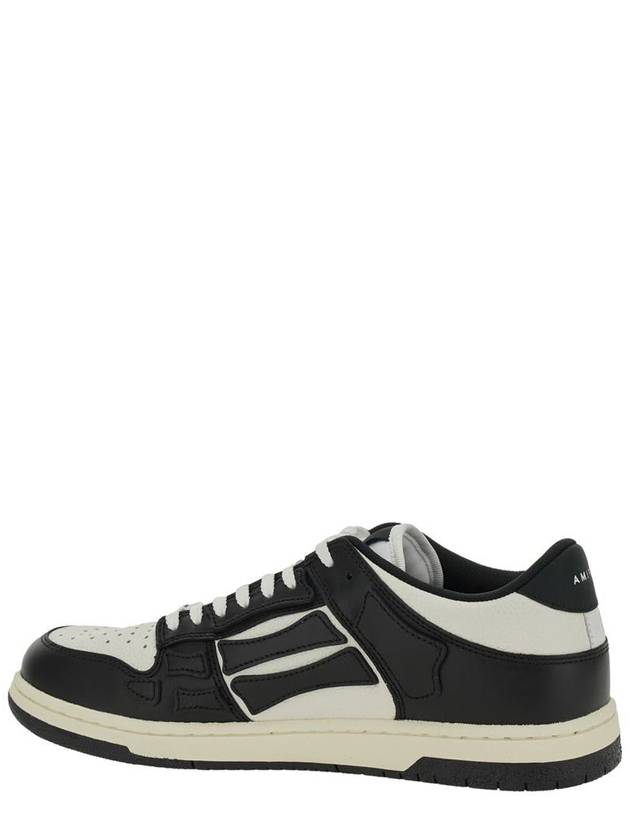 'Skel Top Low' Black And White Sneakers With Logo Patch On Thetongue And Contrasting Details On The Side In Leather Man - AMIRI - BALAAN 3