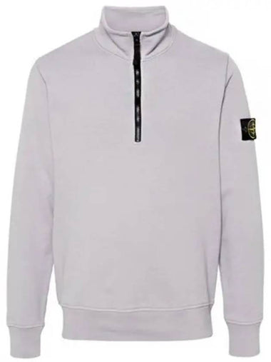 Wappen Patch Half Zip Up Sweater Dust Gray Men s Sweatshirt 270102 - STONE ISLAND - BALAAN 1