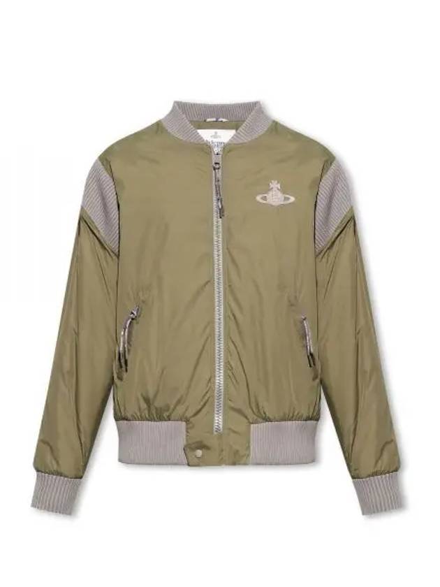 Cyclist Paneled Viscose Bomber Jacket Khaki - VIVIENNE WESTWOOD - BALAAN 2