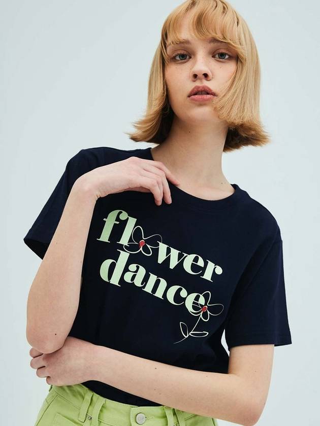 Flower dance short sleeved T shirtNavy - OPENING SUNSHINE - BALAAN 1