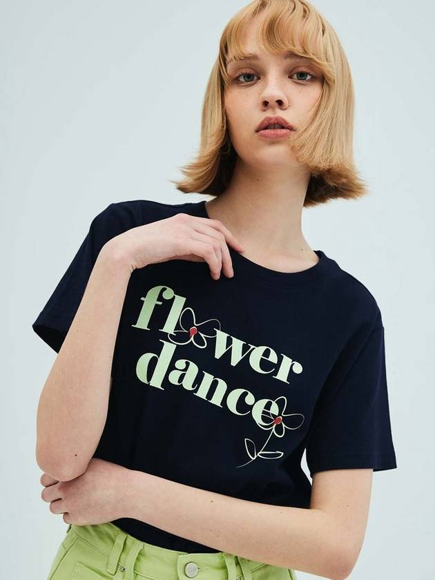 Flower Dance Short Sleeved T Shirt Navy - OPENING SUNSHINE - BALAAN 2