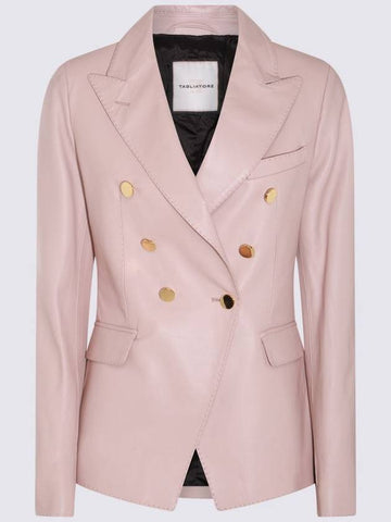 Tagliatore Pink Leather Blazer - TAGLIATORE - BALAAN 1