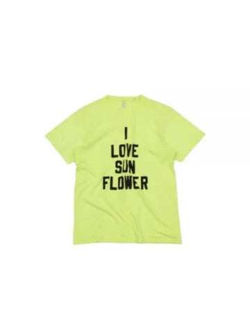 SPORT LOVE TEE FLUO YELLOW 2025 Sports Love Printing Short Sleeve TShirt - SUNFLOWER - BALAAN 1