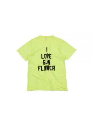 SPORT LOVE TEE FLUO YELLOW 2025 Sports Love Printing Short Sleeve TShirt - SUNFLOWER - BALAAN 1