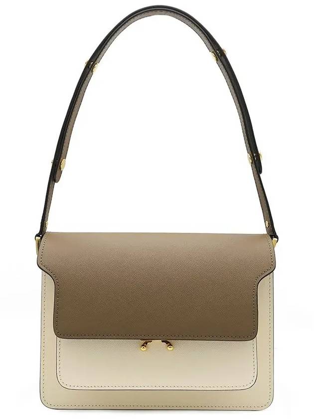 Saffiano Medium Trunk Shoulder Bag Hazelnut - MARNI - BALAAN 2