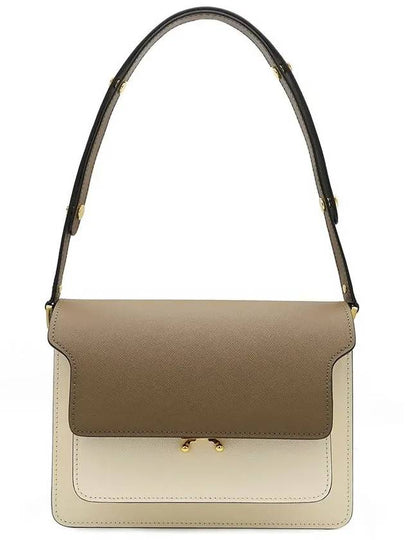 Saffiano Medium Trunk Shoulder Bag Hazelnut - MARNI - BALAAN 2