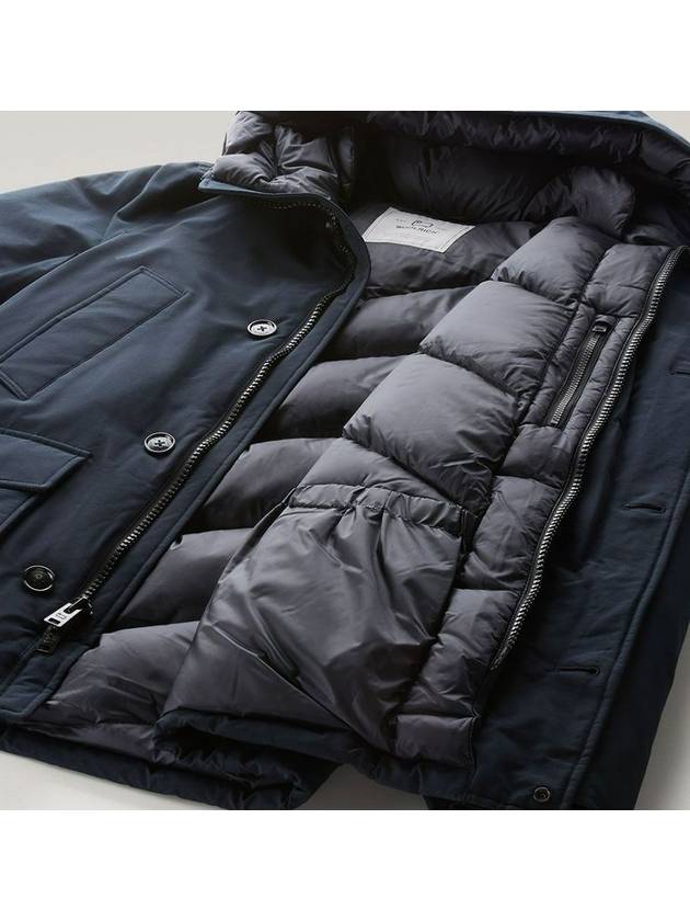 Arctic Parka Jacket Melton Blue - WOOLRICH - BALAAN 4