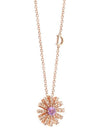 Pink gold necklace 16 mm set with brown diamonds and amethysts 20072766 - DAMIANI - BALAAN 2