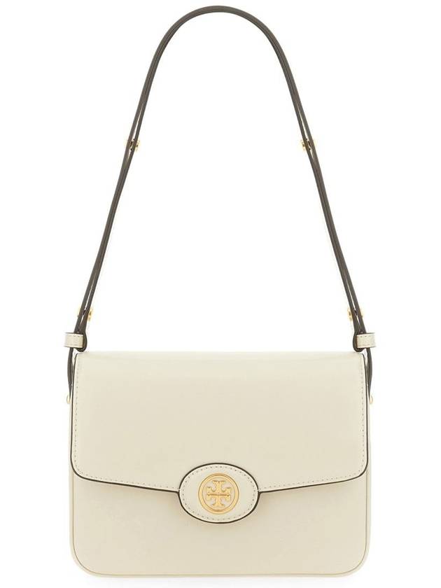 Robinson Spazzolato Convertible Logo Shoulder Bag White - TORY BURCH - BALAAN 2