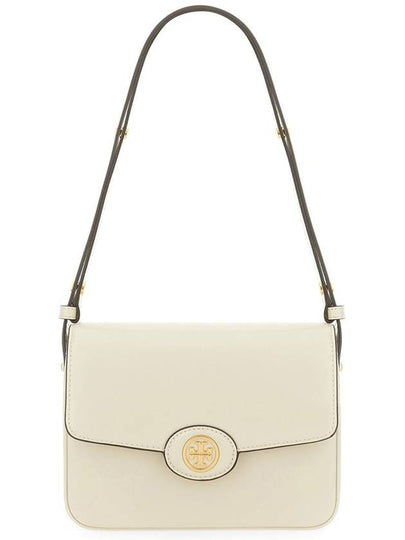 Robinson Spazzolato Convertible Logo Shoulder Bag White - TORY BURCH - BALAAN 2