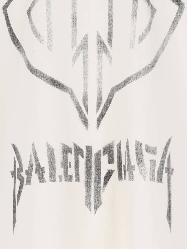 Metal BB Stencil Cotton Short Sleeve T-Shirt White - BALENCIAGA - BALAAN 4