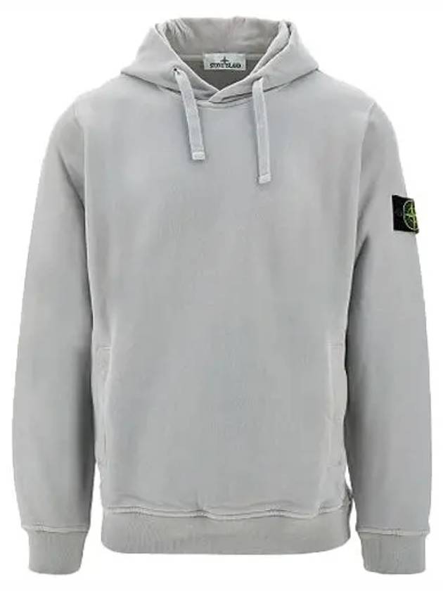 Wappen Patch Brushed Cotton Fleece Hoodie Grey - STONE ISLAND - BALAAN 2