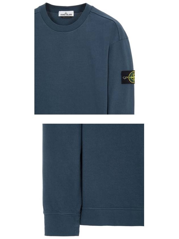 Waffen Patch Garment Dyed Heavy Cotton Sweatshirt Avio Blue - STONE ISLAND - BALAAN 6