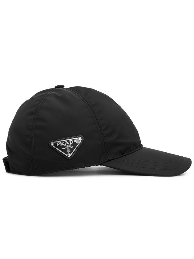 Triangle Logo Re Nylon Ball Cap Black - PRADA - BALAAN 5