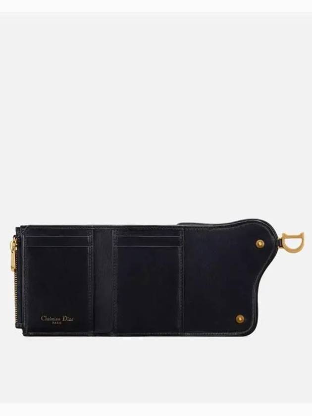 Saddle Lotus Wallet Blue  Oblique Jacquard - DIOR - BALAAN 6