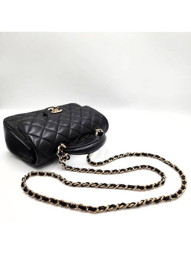 Classic New Mini Top Handle Lambskin Black Gold AS2431 - CHANEL - BALAAN 8