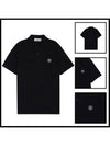 Pique Stretch Cotton Short Sleeve Polo Shirt Black - STONE ISLAND - BALAAN 2