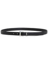 Men's Monogram Grain Belt Black - SAINT LAURENT - BALAAN 3