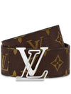 LV Line 40MM Reversible Monogram Canvas Leather Belt Brown - LOUIS VUITTON - BALAAN.