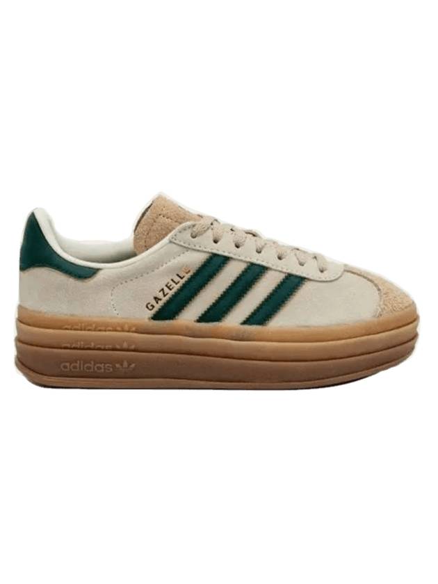 WoMen's Gazelle Bold Low Top Sneakers Cream White Green - ADIDAS - BALAAN 1