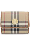 Check Half Wallet Beige - BURBERRY - BALAAN 2