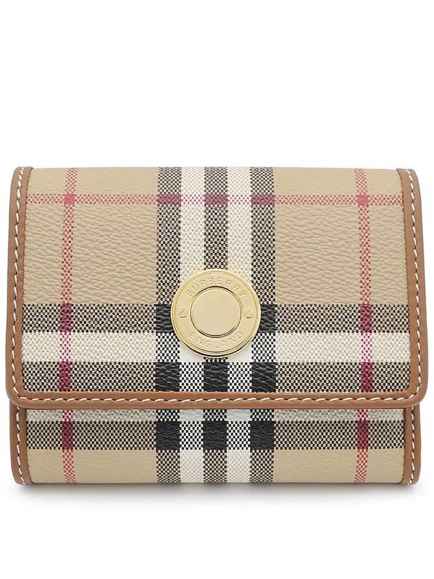 Check Half Wallet Beige - BURBERRY - BALAAN 2