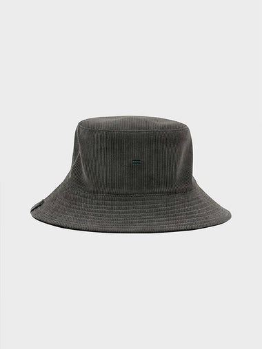 Corduroy reversible bucket hat black charcoal - FFEFF STUDIO - BALAAN 1