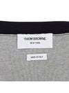 Contrast Trim Knit Cardigan Grey - THOM BROWNE - BALAAN 11