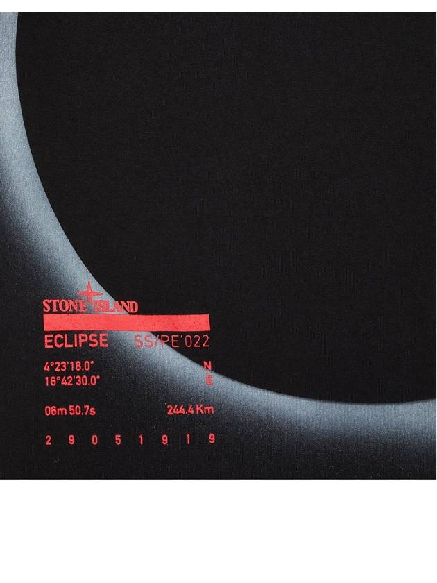 Eclipse Logo Short Sleeve T-Shirt Black - STONE ISLAND - BALAAN 6