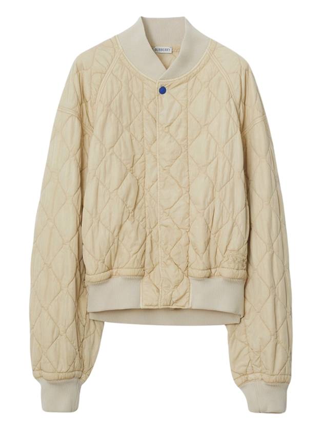 Quilted Bomber Jacket Ivory - BURBERRY - BALAAN 2