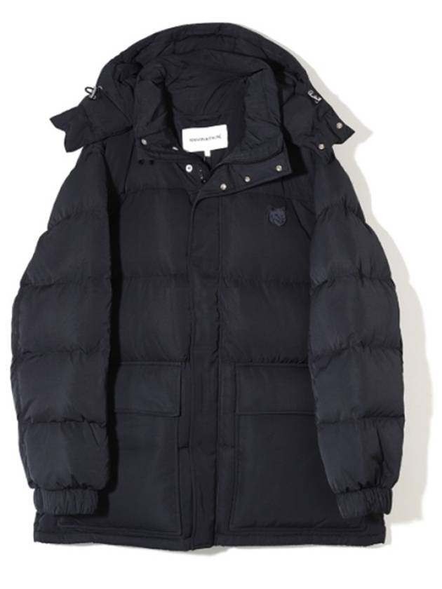 Puffer Bold Fox Head Patch Nylon Hood Padding Black - MAISON KITSUNE - BALAAN 2