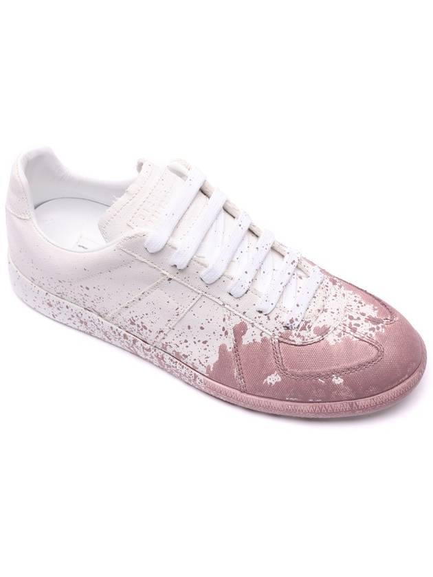 Replica Painting Low Top Sneakers White Pink - MAISON MARGIELA - BALAAN 4