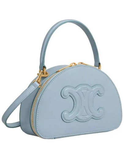 Half Moon Logo Calfskin Tote Bag Pale Blue - CELINE - BALAAN 2