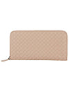 Intrecciato Zipper Leather Long Wallet Pink - BOTTEGA VENETA - BALAAN 3