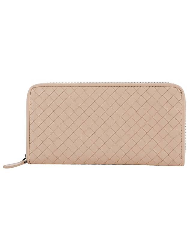 Intrecciato Zipper Leather Long Wallet Pink - BOTTEGA VENETA - BALAAN 3