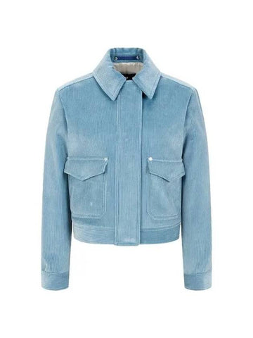 PS Women s Double Closure Corduroy Jacket Blue - PAUL SMITH - BALAAN 1