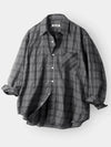 Breed Wrinkle Check Shirt Charcoal - INDUST - BALAAN 8