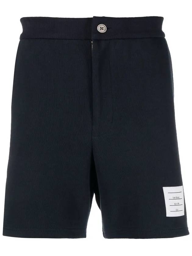 Men's RWB Striped Cotton Bermuda Shorts Navy - THOM BROWNE - BALAAN 2