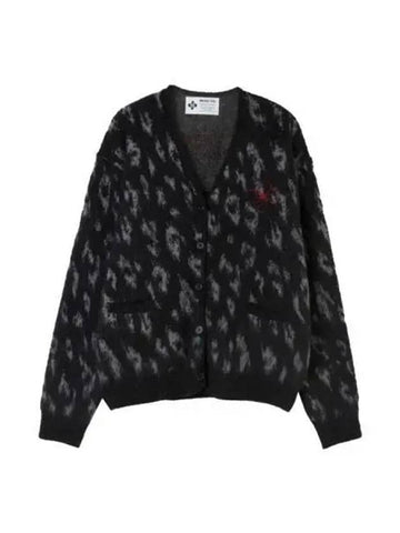 Leopard mohair cardigan black - HERETIC - BALAAN 1