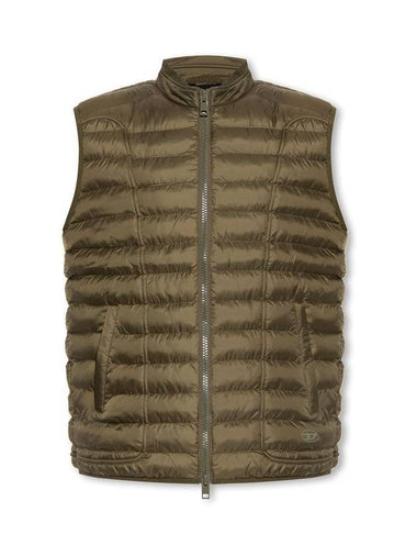 W Hawkyl SL Padded Vest Green - DIESEL - BALAAN 1