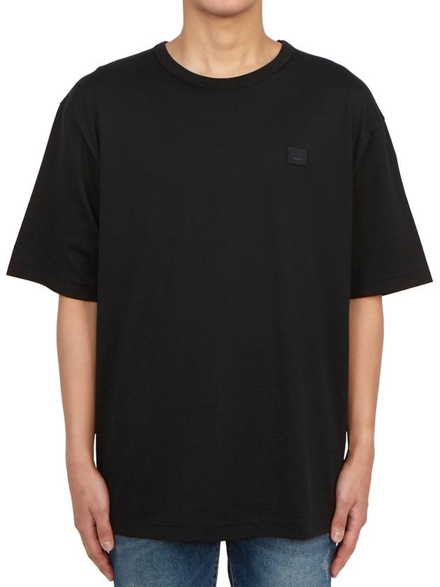 Logo Patch Cotton Short Sleeve T-Shirt Black - ACNE STUDIOS - BALAAN 2