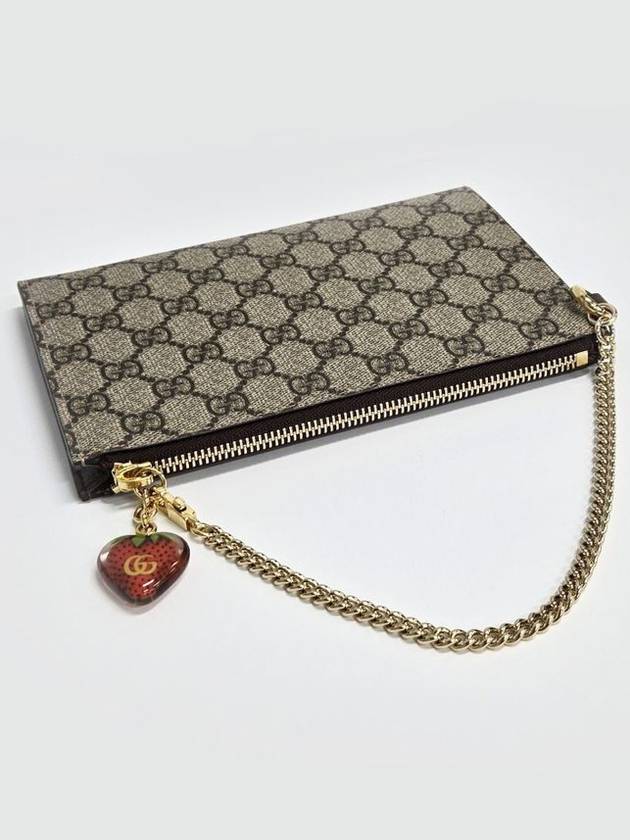 Gucci GG Supreme Strawberry Clutch Bag 726250 - GUCCI - BALAAN 4