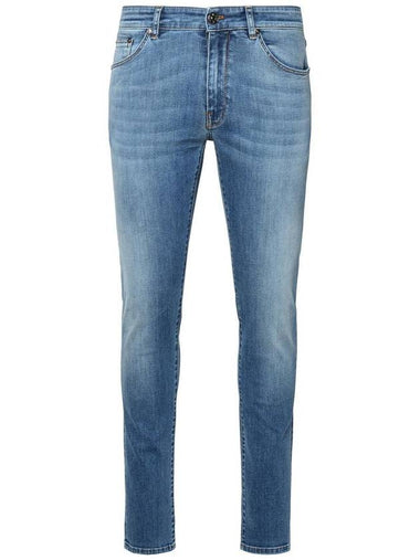 Pt05 Light Blue Cotton Blend Jeans - PT05 - BALAAN 1