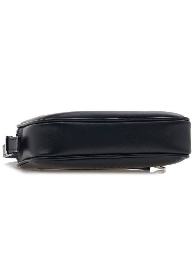 Camera Slim Leather Shoulder Bag Black - COURREGES - BALAAN 7