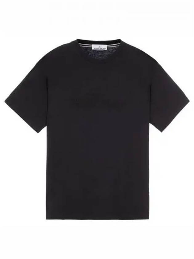 Men's Logo Short Sleeve T-Shirt Black - STONE ISLAND - BALAAN 2